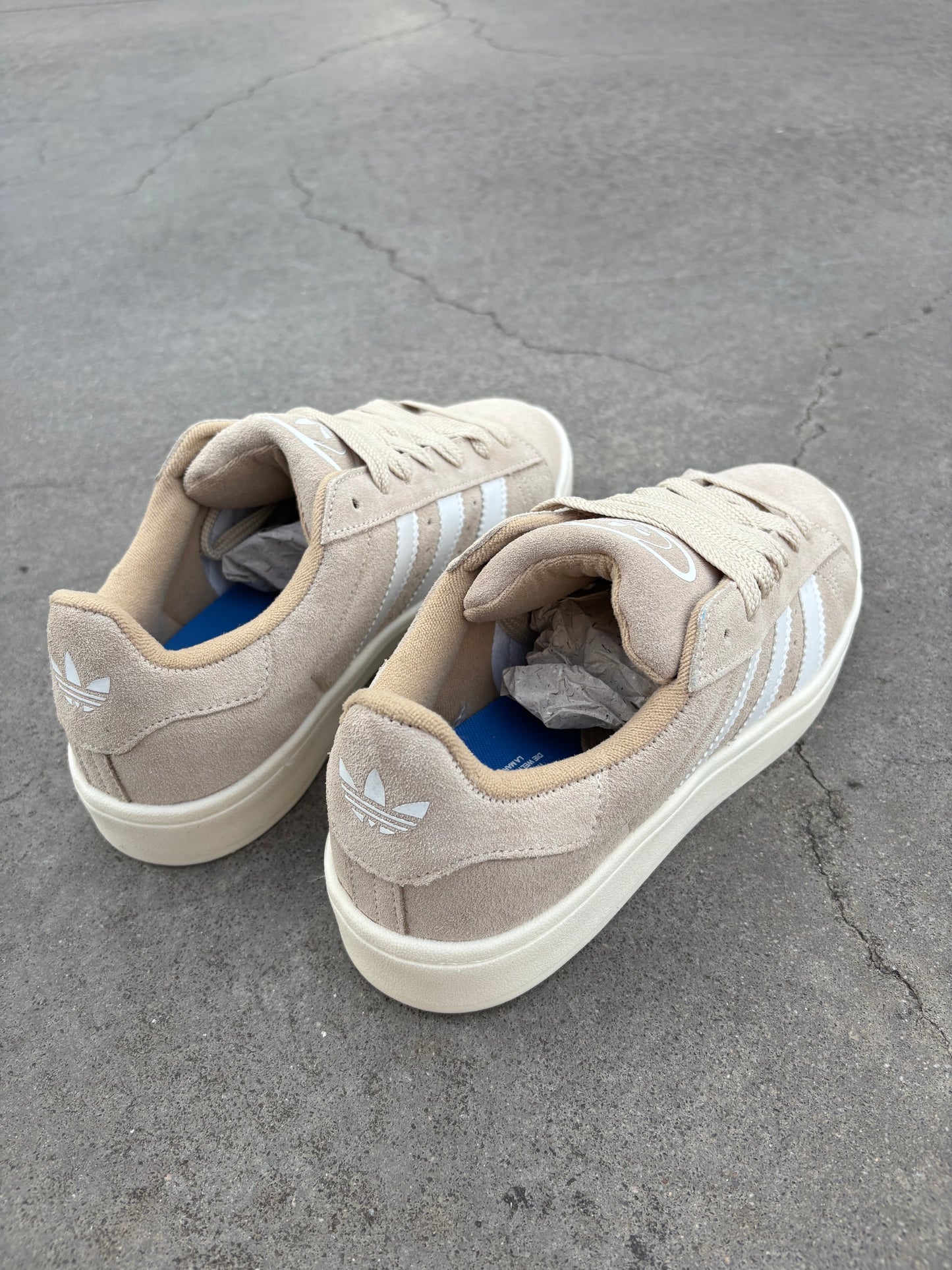 Adidas Campus Beige suela caramelo